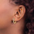 Image of 18mm Prizma Sterling Silver Gold-tone White and Colorful CZ Small Hinged Hoop Earrings