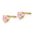 Image of 4mm 14K Yellow Gold Madi K 4mm Pink CZ Heart Earrings