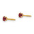 Image of 3mm 14K Yellow Gold Madi K 3mm Synthetic Garnet Earrings