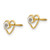 Image of 6mm 14K Yellow Gold Madi K 3mm White Zircon Birthstone Heart Earrings