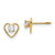 Image of 6mm 14K Yellow Gold Madi K 3mm White Zircon Birthstone Heart Earrings