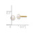 Image of 3mm 14K Yellow Gold Madi K 4-5mm Button Freshwater Cultured Pearl Screwback Earrings
