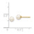 Image of 4mm 14K Yellow Gold Madi K 4-5mm White Round Freshwater Cultured Pearl Stud Post Earrings