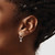 Image of 19.5mm Sterling Silver Star Dangle Hoop Earrings QE14512