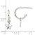 Image of 19.5mm Sterling Silver Star Dangle Hoop Earrings QE14512