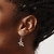31mm Sterling Silver Polished Diamond-cut Star Dangle Earrings