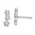 10.8mm Sterling Silver Rhodium-Plated CZ Triple Star Stud Earrings