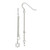 Image of 59.1mm Sterling Silver Polished Star of David Chain Dangle Earrings
