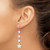 Image of 60.5mm Sterling Silver Polished Mulitple Stars Drop and Dangle Post Earrings