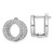 Image of 14.5mm Sterling Shimmer Sterling Silver Rhodium-plated 78 Stone CZ Front and Back Hinged Earrings