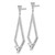 Image of 43.3mm Sterling Shimmer Sterling Silver Rhodium-plated 94 Stone CZ Kite-shaped Post Dangle Earrings