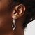 Image of 43.3mm Sterling Shimmer Sterling Silver Rhodium-plated 94 Stone CZ Kite-shaped Post Dangle Earrings
