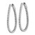 Image of 38mm Sterling Shimmer Sterling Silver Rhodium-plated 66 Stone 1.75mm CZ In and Out Oval Hinged Hoop Earrings