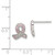 Image of 10mm Sterling Silver Pink CZ Ribbon Earrings