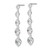 Image of 41mm Sterling Silver Rhodium-plated Clear CZ Journey Dangle Post Earrings