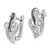 Image of 16mm White Night Sterling Silver Rhodium-plated Black and White Diamond Hinged Back Post Earrings