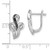 Image of 16mm White Night Sterling Silver Rhodium-plated Black and White Diamond Hinged Back Post Earrings