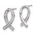 Image of 18mm Brilliant Embers Sterling Silver Rhodium-plated 52 Stone Micro Pave Pink CZ Awareness Ribbon Post Earrings