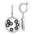 Image of 38mm Sterling Silver Black & White CZ True Fire Circle Post Dangle Earrings