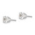 Image of 6mm 14k White Gold 5mm CZ stud earrings