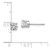 Image of 6mm 14k White Gold 5mm CZ stud earrings