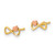 Image of 4mm 14K Two-tone Gold Infinity with Heart Post Earrings