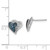 Image of 10mm Sterling Silver Rhodium-plated Blue & White Diamond Hearts Earrings