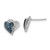 Image of 10mm Sterling Silver Rhodium-plated Blue & White Diamond Hearts Earrings
