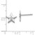Image of 10.3mm White Ice Sterling Silver Rhodium-plated Diamond Star Post Earrings QW424