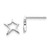 Image of 103mm White Ice Sterling Silver Rhodium-plated Diamond Star Post Earrings QW430