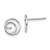 Image of 10mm White Ice Sterling Silver Rhodium-plated Diamond Swirl Post Earrings QW317