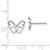 Image of 10mm White Ice Sterling Silver Rhodium-plated Diamond Butterfly Post Earrings QW384