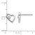 Image of 8mm White Ice Sterling Silver Rhodium-plated Diamond Open Heart Post Earrings QW155