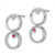 Image of 21mm White Ice Sterling Silver Rhodium-plated Diamond and Ruby Post Drop Earrings QW460