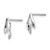 Image of 11mm White Ice Sterling Silver Rhodium-plated Satin and Polished Diamond Post Earrings QW296