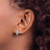 Image of 11mm White Ice Sterling Silver Rhodium-plated Satin and Polished Diamond Post Earrings QW296