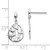 20mm White Ice Sterling Silver Rhodium-plated Diamond Leaf Post Dangle Earrings