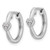 Image of 16mm White Ice Sterling Silver Rhodium-plated Diamond Heart Hinged Hoop Earrings