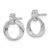 Image of 15mm White Ice Sterling Silver Rhodium-plated Diamond Circle Post Dangle Earrings