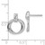 Image of 15mm White Ice Sterling Silver Rhodium-plated Diamond Circle Post Dangle Earrings
