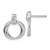 Image of 15mm White Ice Sterling Silver Rhodium-plated Diamond Circle Post Dangle Earrings