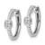 Image of 16mm White Ice Sterling Silver Rhodium-plated Diamond Square Hinged Hoop Earrings