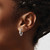 Image of 16mm White Ice Sterling Silver Rhodium-plated Diamond Square Hinged Hoop Earrings