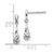 Image of 17mm White Ice Sterling Silver Rhodium-plated Diamond Filgree Post Dangle Earrings