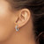 Image of 16mm White Ice Sterling Silver Rhodium-plated Diamond Teardrop Hinged Hoop Earrings