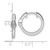 Image of 16mm White Ice Sterling Silver Rhodium-plated Diamond Teardrop Hinged Hoop Earrings