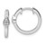 Image of 16mm White Ice Sterling Silver Rhodium-plated Diamond Teardrop Hinged Hoop Earrings