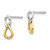 12mm White Ice Sterling Silver Rhodium-plated Gold-Tone Diamond Post Dangle Earrings
