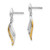 Image of 21mm White Ice Sterling Silver Rhodium-plated Gold-plated Diamond Post Dangle Earrings