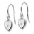 24mm White Ice Sterling Silver Rhodium-plated Diamond Shepherd Hook Heart Dangle Earrings